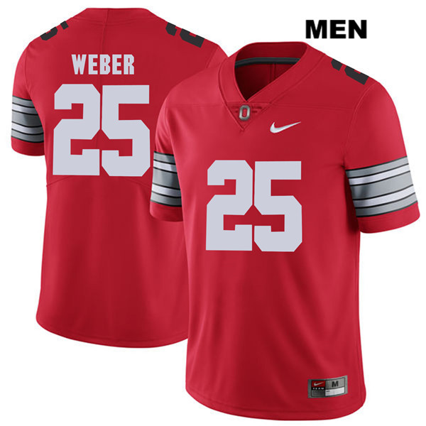 Ohio State Buckeyes Men's Mike Weber #25 Red Authentic Nike 2018 Spring Game College NCAA Stitched Football Jersey LZ19L71EK